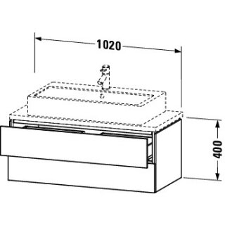 Duravit LC580905555 LC KWTU WH Cp 1020x477x400 Front: Ei