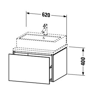 Duravit LC581005555 LC KWTU WH 620x547x400 Az 1 Front: Ei