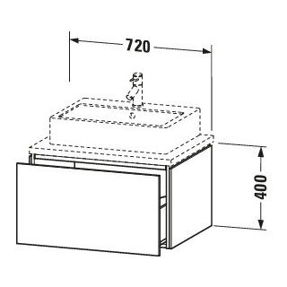 Duravit LC581105555 LC KWTU WH 720x547x400 Az 1 Front: Ei