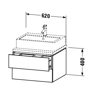 Duravit LC581505555 LC KWTU WH 620x547x400 Front: Ei