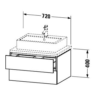 Duravit LC581605555 LC KWTU WH 720x547x400 Front: Ei