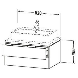 Duravit LC581705555 LC KWTU WH 820x547x400 Front: Ei