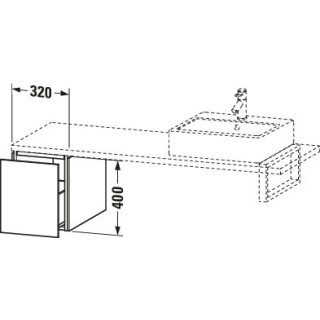 Duravit LC583005555 LC Unterschrank f Kons 320x547x400 Ei