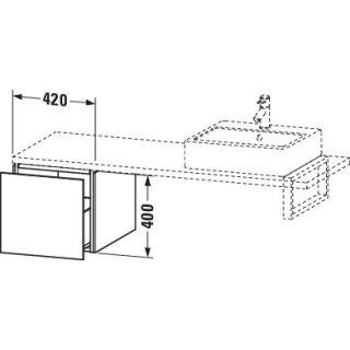 Duravit LC583105555 LC Unterschrank f Kons 420x547x400 Ei