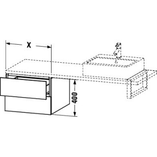 Duravit LC583505555 LC Unterschrank f Kons 320x547x400 Ei