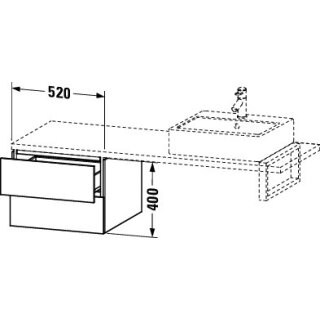 Duravit LC583705555 LC Unterschrank f Kons 520x547x400 Ei