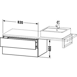 Duravit LC583905555 LC Unterschrank f Kons 820x547x400 Ei