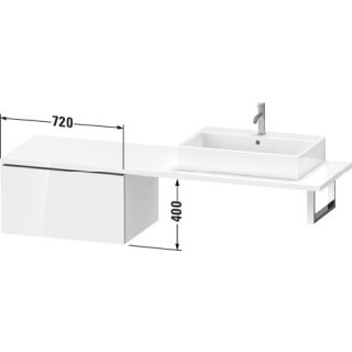 Duravit LC585405555 LC Unterschrank f Kons 720x547x400 Ei