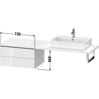 Duravit LC585905555 LC Unterschrank f Kons 720x547x400 Ei