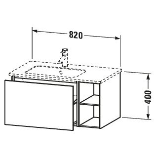 Duravit LC619105555 LC WTU WH 820x481x400 Az 1 Ei