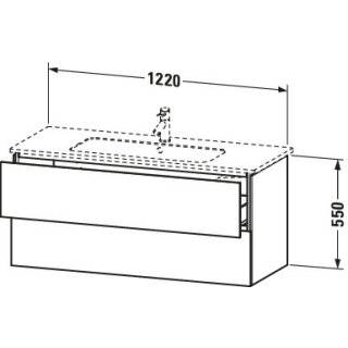 Duravit LC624305555 LC WTU WH 1220x481x550 Ei Marmoriert