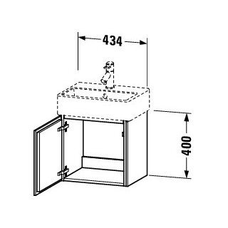 Duravit LC6245L5555 LC WTU WH 434x341x400 Ei Marmoriert