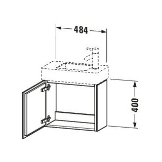 Duravit LC6246L5555 LC WTU WH 480x240x400 Ei Marmoriert