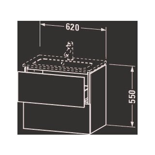 Duravit LC625605555 LC WTU WH Cp 620x391x550 Ei