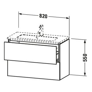 Duravit LC625705555 LC WTU WH Cp 820x391x550 Ei