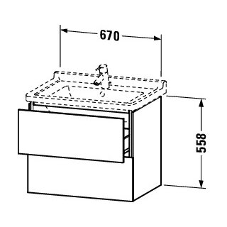 Duravit LC626405555 LC WTU WH 670x469x558 Ei Marmoriert