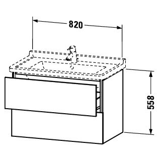 Duravit LC626505555 LC WTU WH 820x469x558 Ei Marmoriert