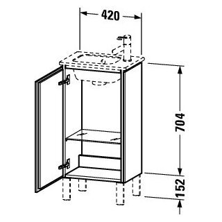 Duravit LC6273L5555 LC WTU bs 420x294x704 Ei Marmoriert