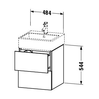 Duravit LC627405555 LC WTU WH 484x459x544 Ei Marmoriert