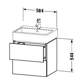 Duravit LC627505555 LC WTU WH 584x459x544 Ei Marmoriert