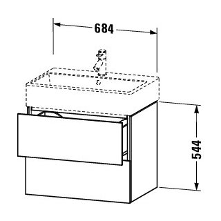 Duravit LC627605555 LC WTU WH 684x459x544 Ei Marmoriert