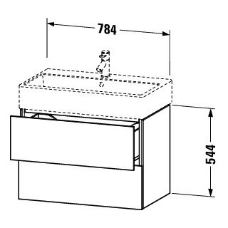 Duravit LC627705555 LC WTU WH 784x459x544 Ei Marmoriert