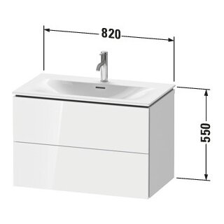 Duravit LC630705555 LC WTU WH 820x481x550 Ei Marmoriert