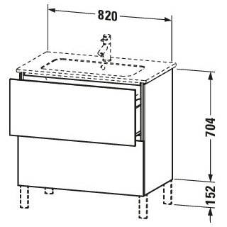 Duravit LC662605555 LC WTU bs 820x481x704 Az 2 Ei