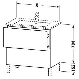 Duravit LC662705555 LC WTU bs 1020x481x704 Az 2 Ei