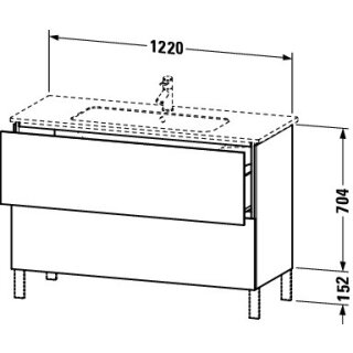 Duravit LC662805555 LC WTU bs 1220x481x704 Az 2 Ei