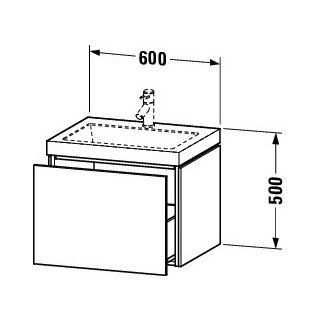 Duravit LC6916N5555 LC cb WH 600x480x500 Ei Marmoriert Mt