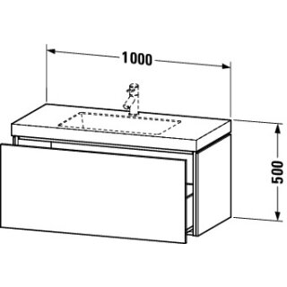 Duravit LC6918N5555 LC cb WH 1000x480x500 Ei Marmoriert