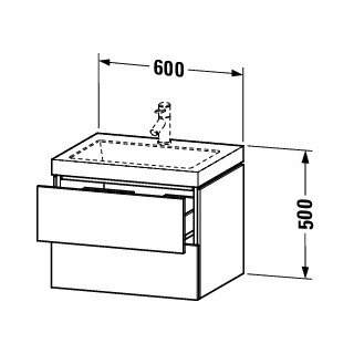 Duravit LC6926N5555 LC cb WH 600x480x500 Ei Marmoriert Mt