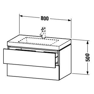 Duravit LC6927O5555 LC cb WH 800x480x500 Ei Marmoriert Mt