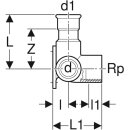 Geberit 33520 Mapress Edelstahl Eckanschlusswinkel