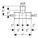 Geberit 41207 Mapress Therm T-St&uuml;ck reduziert