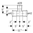 Geberit 41219 Mapress Therm T-St&uuml;ck reduziert