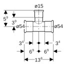 Geberit 41221 Mapress Therm T-St&uuml;ck reduziert