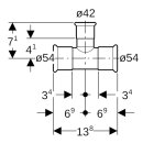 Geberit 41226 Mapress Therm T-St&uuml;ck reduziert