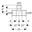Geberit 41244 Mapress Therm T-St&uuml;ck reduziert