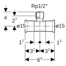 Geberit 41304 Mapress Therm T-St&uuml;ck mit IG