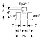 Geberit 41331 Mapress Therm T-St&uuml;ck mit IG