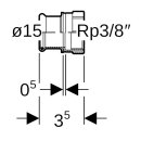 Geberit 41801 Mapress Therm &Uuml;bergang mit IG
