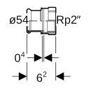 Geberit 41818 Mapress Therm &Uuml;bergang mit IG