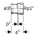 Geberit 41820 Mapress Therm &Uuml;bergang mit IG