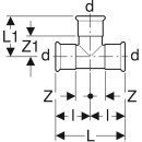 Geberit 43005 Mapress Therm T-St&uuml;ck egal