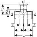 Geberit 43006 Mapress Therm T-St&uuml;ck egal