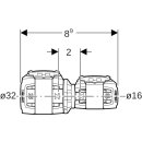 Geberit 620003001 FlowFit Reduktion PPSU, d32, d1=16mm