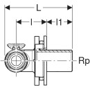 Geberit 620813001 FlowFit Wanddurchf&uuml;hrung 90Gr