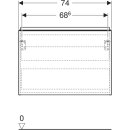 Geberit 503004JR1 Acanto US f&uuml;r WT B:75cm, 1 Schubl.